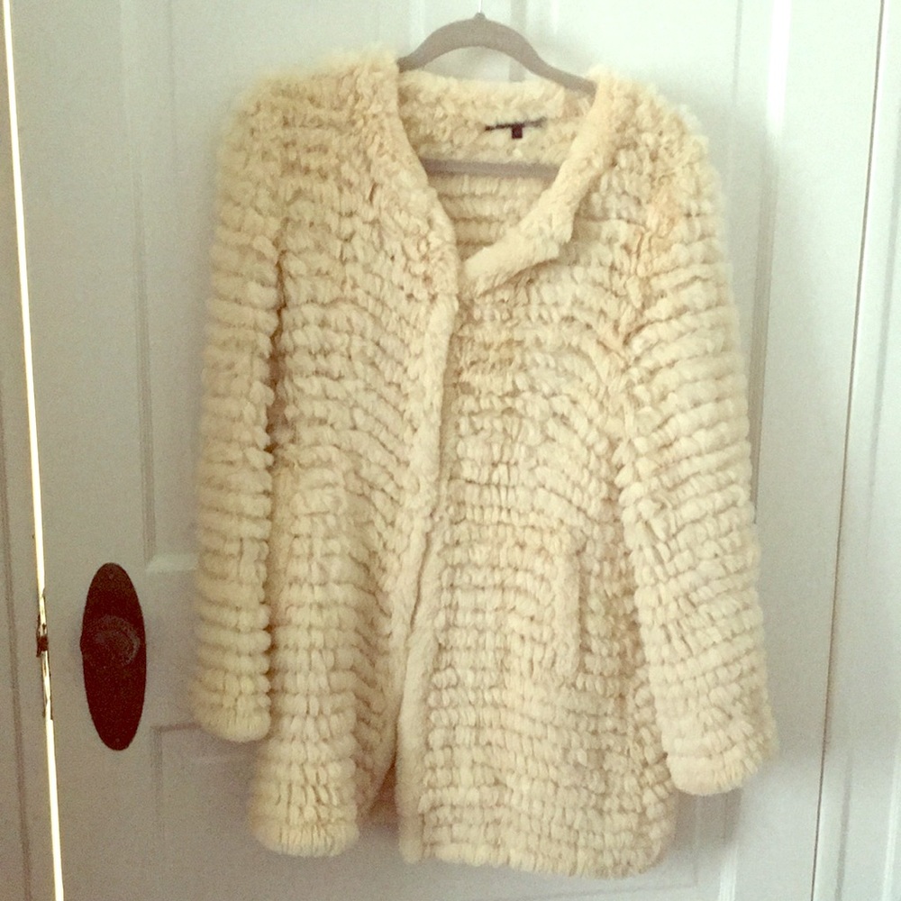 Scoop NYC petite Rabbit Coat